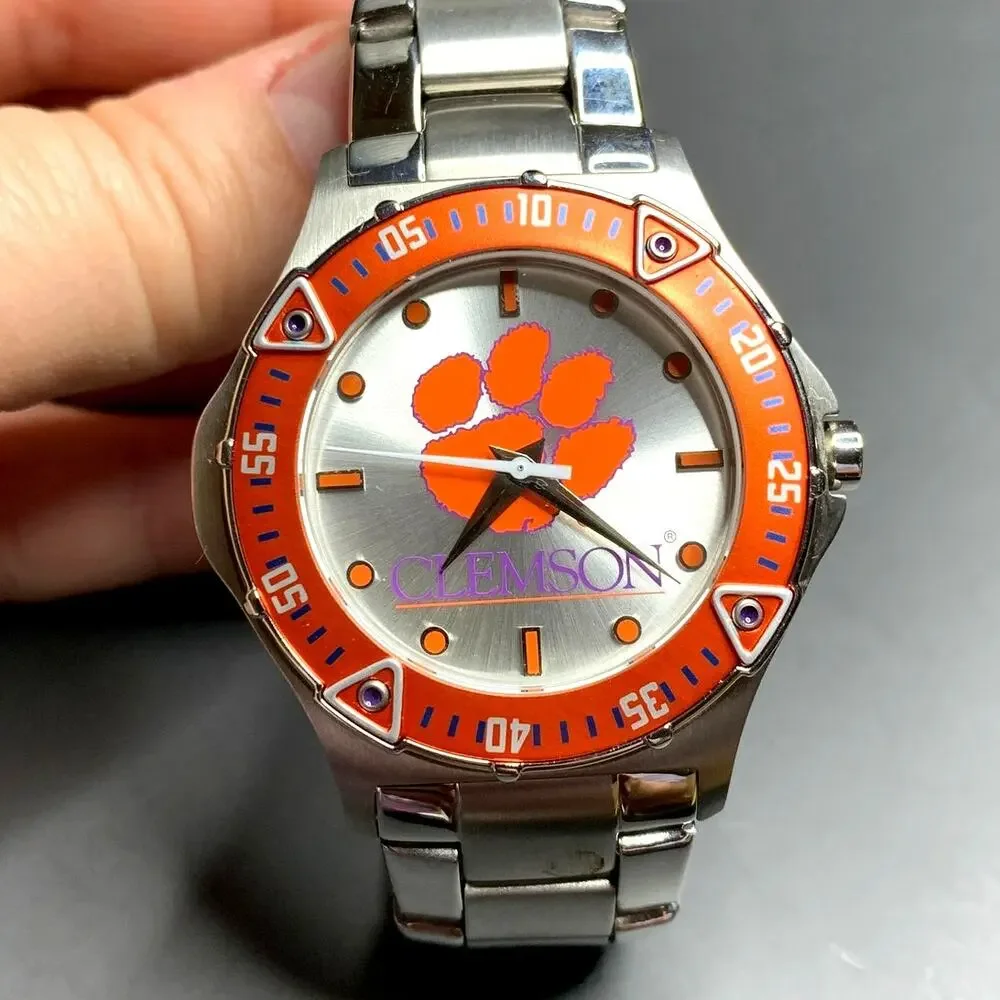 Clemson Tigers Competitor AnonChrome Color Bezel Watch